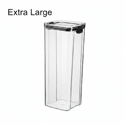 Multipurpose Food Storage Containers Set - Clear Jars with Lids for Cereal, Candy, and Dry Goods