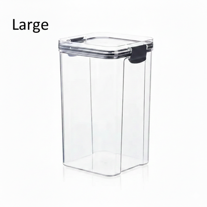 Multipurpose Food Storage Containers Set - Clear Jars with Lids for Cereal, Candy, and Dry Goods